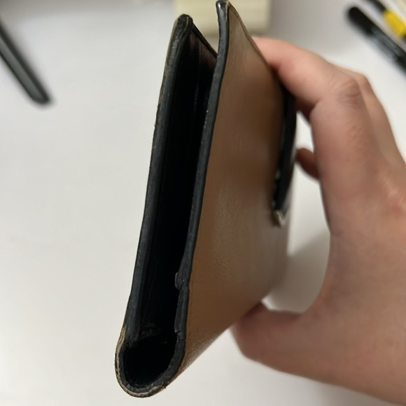 Fendi Beige/Black Leather Flap Continental Wallet - Picture 16 of 16